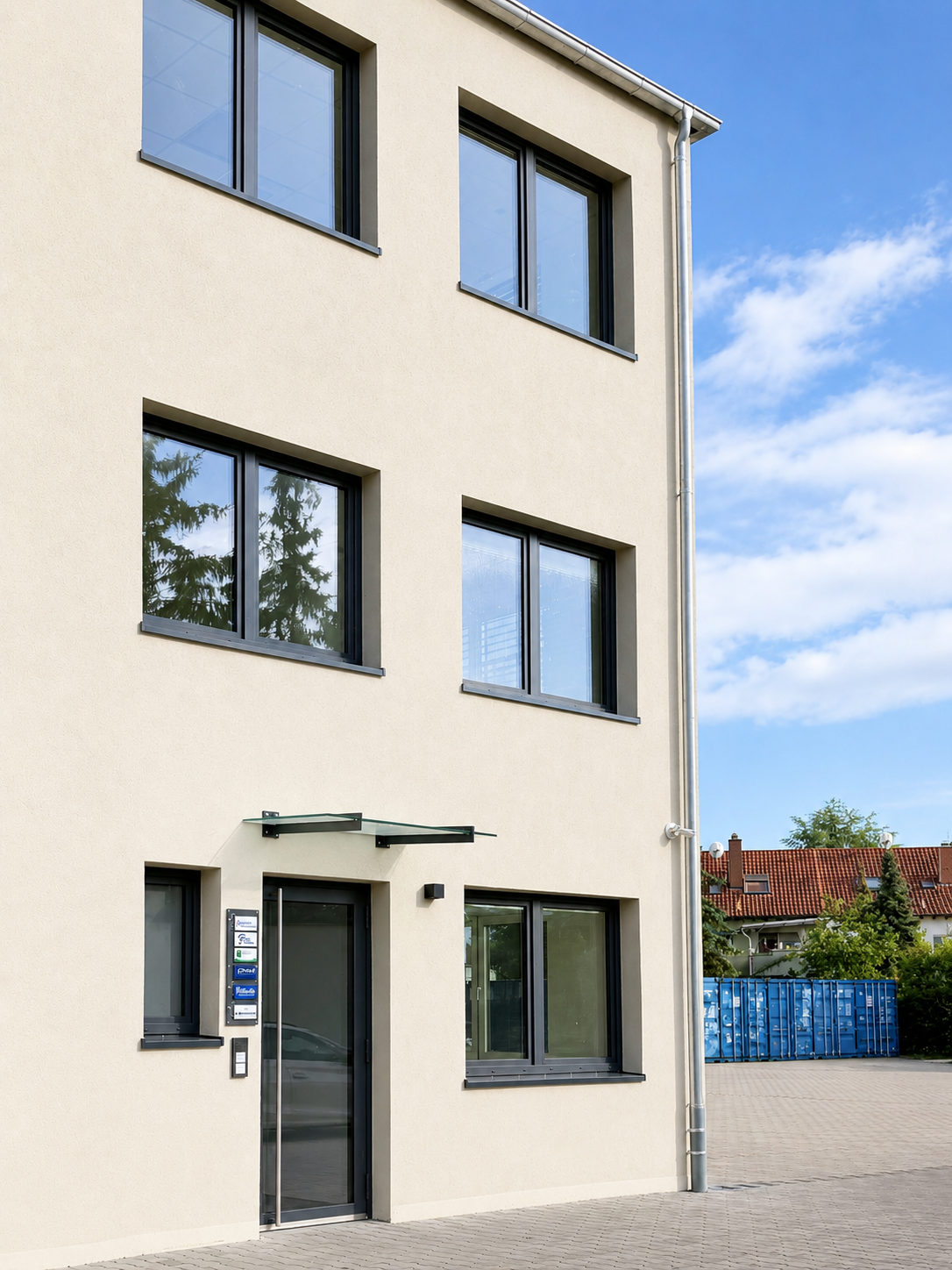 Außenansicht des Studios in Schwetzingen